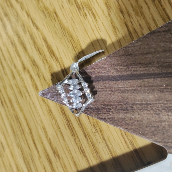 Marquise Cut Gemstones Ring CZ SS 925 - Picture 6 of 6